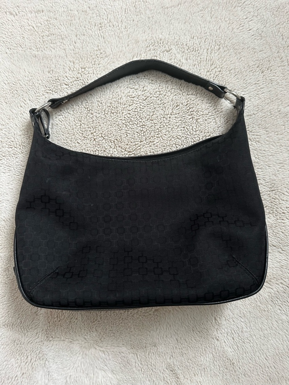 Nine West Black Jacquard Shoulder Bag